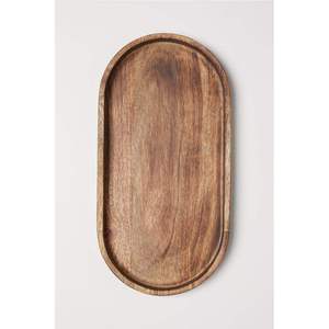 Plateau de service ovale en bois, fait main, en bois massif, design minimaliste pour la décoration de la table de cuisine, style unique, dernier design - Product Image 4