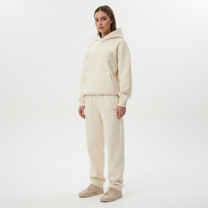 <b>Women</b> Solid for Zipper Oversized Hoodie Tracksuit Set <b>Fleece</b> Pullover Sweatshirt <b>Jogger</b> Pants Casual Streetwear - Product Image 1