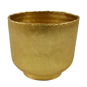Modern Customized Eco-Friendly Metal Floor <b>Vase</b> with <b>Gold</b> Finish Hammered Design for Valentine's Day-Office & Living Room Decor - Product Image 3