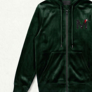 Conjunto Deportivo Casual de Lujo para Hombre, Personalizado, con Estampado de Terciopelo, Sudadera con Cremallera y Pantalones Jogger, Maluza SupremeVelvet X - Product Image 2