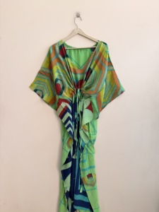 Wholesale Lot Of Soft Vintage Silk <b>Kaftan</b> <b>Dress</b> For Women Maxi Gown Lounge Wear - Product Image 1