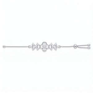 Bracelet unisexe en or blanc avec diamants ronds taille brillant, certifié IGI, style tendance, pour mariage et usage quotidien - Product Image 1