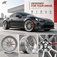 Jantes forgées à dix branches argentées avec accent rouge, 18-22 pouces, 5x112 5x114.3 VIW-192 pour BMW Audi Mercedes-Benz