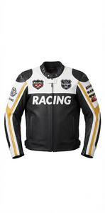 Custom Made MotoCP <b>Racing</b> <b>Jacket</b>/Chaqueta Stylish Leather Riding Gear Protection Level 2 CE Certified - Product Image 1