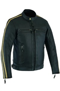 เสื้อแจ็คเก็ตหนังแท้สำหรับผู้ชายสำหรับขี่มอเตอร์ไซค์ - Product Image 1