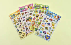 Autocollants en époxy Pokémon Soleil et Lune coréens, lot de 4, personnages mignons, autocollants décoratifs brillants en forme de dôme, pour journal, téléphone, enfants, anime, vente en gros - Product Image 2