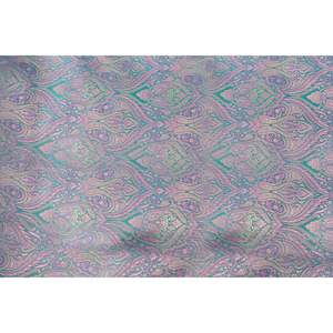 Tissu brocart floral au mètre, largeur 44 pouces, poids moyen, pour rideaux et literie, vert Tanchui - Product Image 3