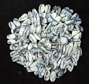 Natural Dendrite <b>Opal</b> Pairs Gemstone High Quality Customizable Shape Size Cabochon Jewelry Making Supplies Radha Arts White Gray - Product Image 2