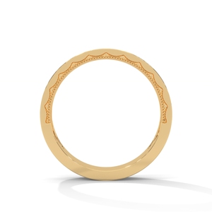 Yellow Gold Diamond <b>Ring</b> Square Cut Eternity Band Pavé Accent Wedding Jewelry - Product Image 3