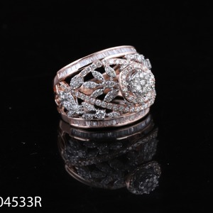 Anillo de Compromiso Clásico D'VINS JEWELS con Diamante Cultivado en Laboratorio, Corte Marquesa Floral, Chapado en Oro Rosa, Certificado IGI, para Mujer - Product Image 3