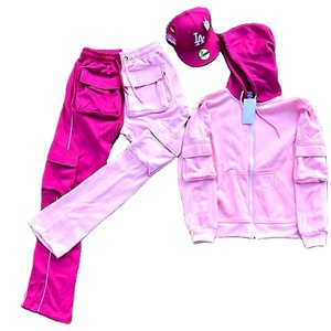 Survêtement de Saint-Valentin de haute qualité à la mode avec poches cargo Survêtements personnalisés pour hommes - Product Image 1