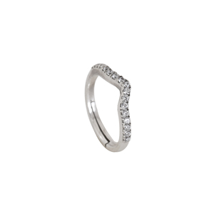 Bague de mariage incurvée en diamant faite à la main, alliance élégante, bague en argent sterling 925, bijoux pour femmes et filles - Product Image 2