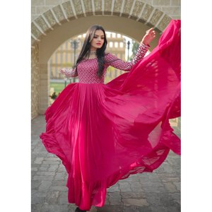 Aayna Clothing <b>Pink</b> Coloured Party Wear Gown XS Size 9122 - Product Image 3