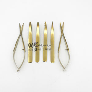 Kit Profesional de Lujo de 3 Piezas para Recortar Cejas, con Punta Inclinada, de Acero Inoxidable, Tijeras, Peine y Pinzas, Herramienta de Belleza y Maquillaje - Product Image 2