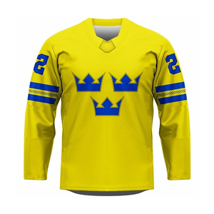 เสื้อฮอกกี้แบบสั่งทำปี 2025 ขายส่ง แบบสองด้าน พิมพ์ลายด้วยความร้อน ชุดฮอกกี้น้ำแข็ง พิมพ์ชื่อทีม บริการ OEM ระบายอากาศได้ดี - Product Image 1