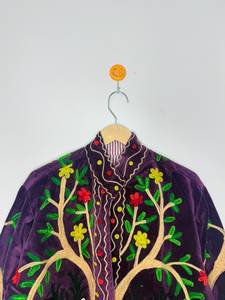 Wholesale Handmade <b>Velvet</b> Suzani Embroidered Woven <b>Jacket</b> <b>Women</b> Boho Luxury Floral Ethnic Vintage Artisan Statement Outerwear - Product Image 5