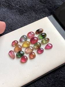 FF JEWELLERS Cabujón de Turmalina Multicolor Natural Hecho a Mano, Gema Certificada por Terceros, Alta Calidad, Corte Brillante, Efecto de Juego de Color - Product Image 4