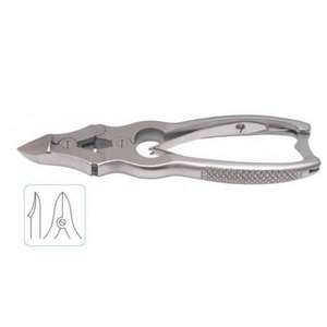 Stainless Steel Double Action <b>Toe</b> Nail Cutter for Thick Hard Nails, Double Action Nail Clipper Curved Double Spring 12 cm <b>by</b> LCI - Product Image 1