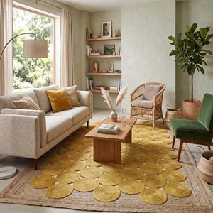 Natural Green Jute Area <b>Rug</b> Rectangle Handmade Woven Braided Carpet Eco Friendly Farmhouse <b>Boho</b> Home Floor Decor <b>Rug</b> - Product Image 5