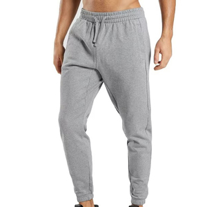 <b>Men</b> Gray Fleece Sweatpants Elastic Waist Drawstring Casual <b>Joggers</b> With Side Pockets Breathable Midweight Autumn Wear - Product Image 1