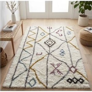 Best Selling Products Geometric Pattern Bohemian Style Area <b>Rug</b> Rectangle Hand Tufted Plush Wool Acrylic Indoor Living Room Use - Product Image 3