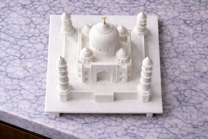 Réplica del Taj Mahal de Mármol Blanco Pulido, Hecha a Mano y Ecológica, Mini Modelo Decorativo para el Hogar, Decoración para Halloween y Pascua, Pieza Decorativa - Product Image 5