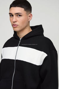 Ensemble survêtement 2 couleurs 400 GSM 100% coton Pantalon et sweat-shirt à capuche vierges pour hommes - Product Image 3