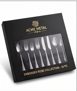 Service de couverts en argent de style royal, finition miroir premium, élégant, pour mariage, réceptions et usage domestique - Product Image 4