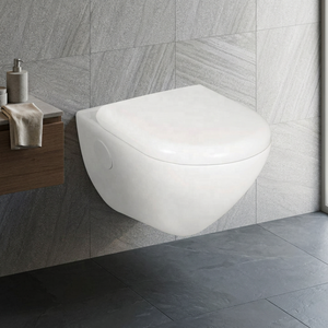 WC mural en céramique, cuvette de toilette en porcelaine, sanitaires modernes, WC suspendu pour salle de bain - Product Image 5