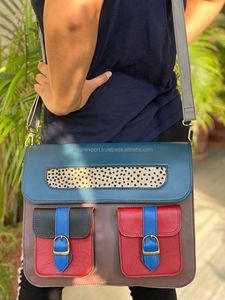 Sacoche en cuir véritable fait à la main, sacoche pour appareil photo et ordinateur portable, vente en gros - Product Image 4