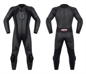 Traje de Carreras Personalizado para Hombre en Cuero Vacuno/Canguro, Mono de Una Pieza con Armadura de Nivel 2 CE, Hecho a Medida, Protección OEM - Product Image 1