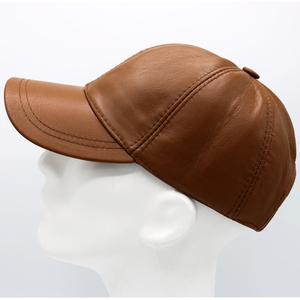 Casquette élégante en cuir souple personnalisable unisexe avec sangle réglable, finition premium, mode outdoor, respirante, légère pour l'été - Product Image 3