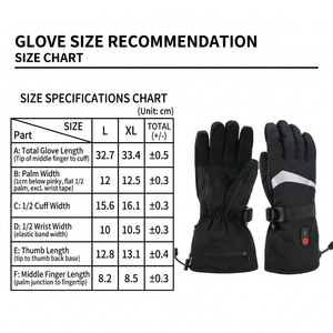 Gants chauffants électriques unisexes pour hommes et femmes, 7,4 V, rechargeables, avec écran tactile, pour moto, vélo, camping, randonnée - Product Image 6