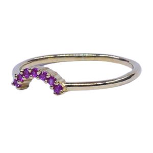 Bague pour femme en argent 925 avec améthyste, sertissage minimaliste, pour usage quotidien - Product Image 3