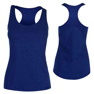 Customized High Quality Casual Women's Summer Workout Yoga Tank <b>Tops</b> Front Logo Quick Dry Breathable Scoop Neck Sporty Style Fit - Product Image 3