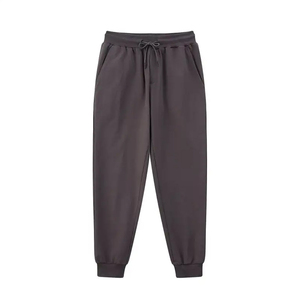 Joggers décontractés pour hommes, coupe droite, taille mi-haute, en molleton ultra doux 100% coton, avec logo personnalisé imprimé, vente en gros à prix abordable - Product Image 2