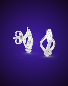 Boucles d'oreilles en argent et or Zarli 14K Moissanite/ CVD Lab Grown / Cubic Zirconia Diamond 14K/18K/22K/925 - Product Image 4