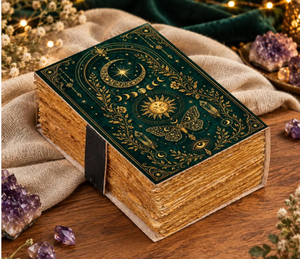 Celestial Leather Journal – Grimoire <b>Book</b> of Shadows, Sun <b>Moon</b> Spell <b>Book</b>, Witchy Journal, Vintage Diary, Gift for Her - Product Image 5