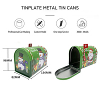 Tirelire en métal de Noël haut de gamme en forme de boîte aux lettres, tirelire personnalisable avec logo, boîte à monnaie, emballage cadeau, vente en gros, usine OEM