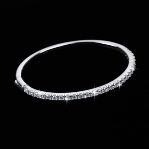 Good Quality Moissanite Diamond <b>Bangle</b> <b>Bracelet</b> in 925 Sterling Silver Luxury Jewelry for Anniversary Gift Available For Sale - Product Image 5