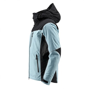 <b>Men's</b> Waterproof Fleece <b>Ski</b> <b>Jacket</b> <b>Blue</b> Black Color Blocking Zipper Closure Sporty Style Autumn Outdoor Wear Polyester Shell - Product Image 4