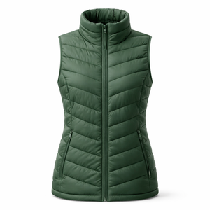 Chaleco Acolchado Personalizado para Mujer con Cuello Alto - Diseño OEM, Venta al Por Mayor Directa de Fábrica - Product Image 1