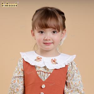 Vestido de Otoño para Niñas, de Algodón Grueso, con Bordado Floral a Mano - ODM DR4486 - Product Image 2