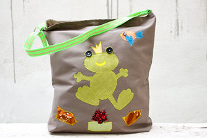 Cartoon Sailboat Handmade Canvas Applique work <b>Medium</b> <b>Size</b> Daily Use Shoulder <b>handbags</b> Wholesale - Product Image 4