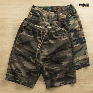 กางเกงขาสั้นผู้ชายสไตล์วินเทจลำลองแบบทหาร ผลิตตามสั่ง OEM ผ้าฝ้าย 100% ระบายอากาศได้ดี เป็นมิตรกับสิ่งแวดล้อม ความยาวระดับเข่า สไตล์ไฮสตรีท - Product Image 3
