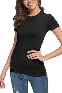 Camiseta Casual para Mujer, con Logotipo Personalizado, de Algodón y Elastano, Corte Ajustado, Suave y Transpirable, Manga Corta, Básica, Verano, Venta al Por Mayor - Product Image 3