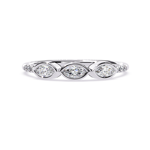 Bague de fiançailles Loista Jewels en diamant de laboratoire certifié IGI, taille brillant rond, or 18 carats pavé, bijoux fins pour femme - Product Image 1
