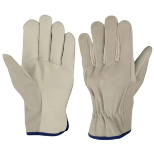 Gants de travail en cuir et polyester durables, antidérapants, pour la protection des mains, imperméables, isolés thermiquement, gants de sécurité contre la chaleur - Product Image 2
