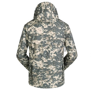 <b>Camo</b> Softshell <b>Jacket</b> <b>Men</b> Fleece Lined Waterproof Windproof Hooded Outdoor Hiking Hunting Coat Digital <b>Camo</b> Grey - Product Image 2