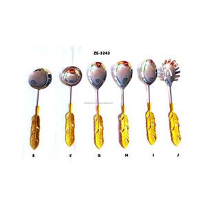 Cubiertos de acero coloreado con soporte, juego organizador de mesa, juego de regalo de cubiertos corporativos grabados, chapado en oro, 16 piezas - Product Image 3